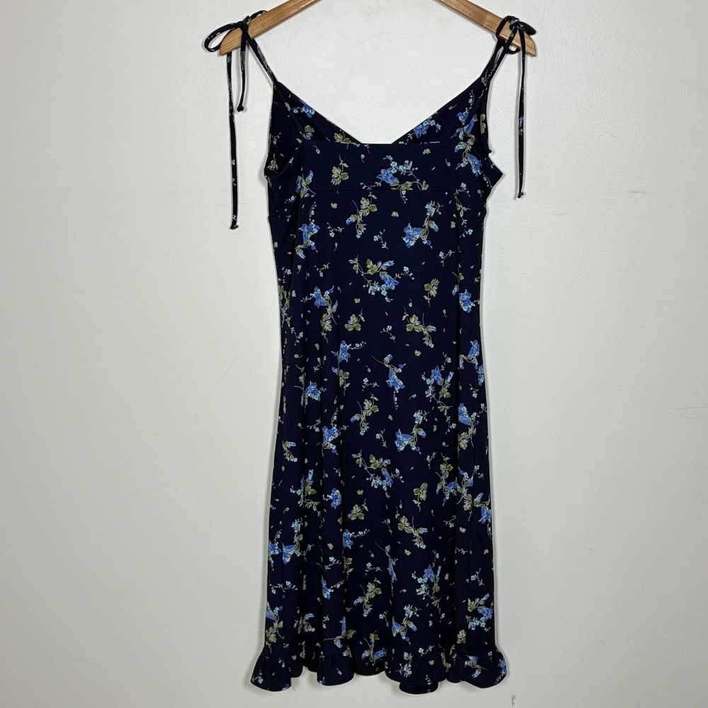 Vintage Y2K Express Babydoll Slip Dress Size M Blue Floral Fairy - Picture 2 of 6